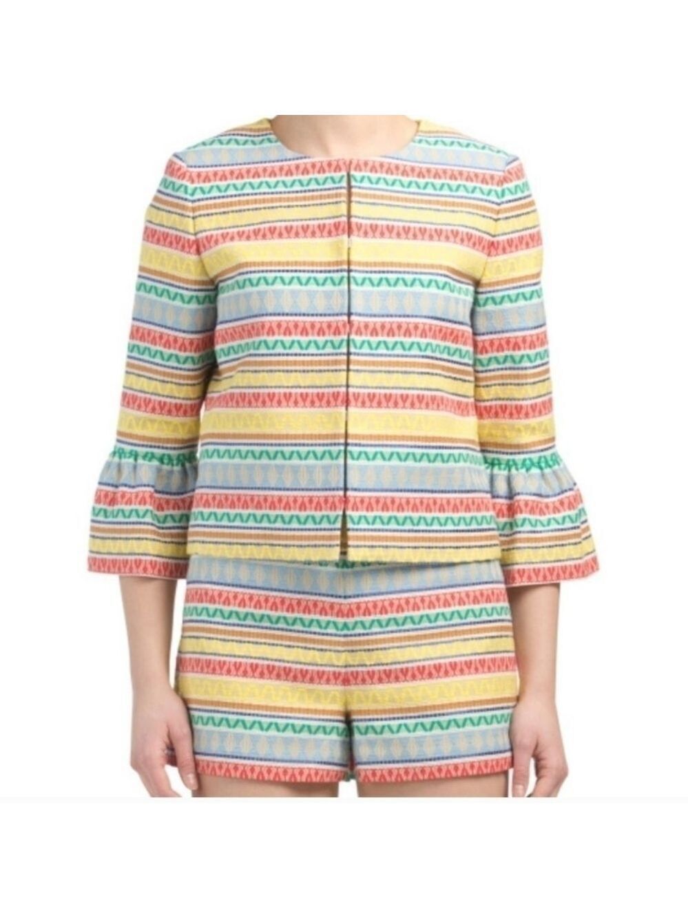 ALICE + OLIVIA Ruffle Sleeve Jacket
